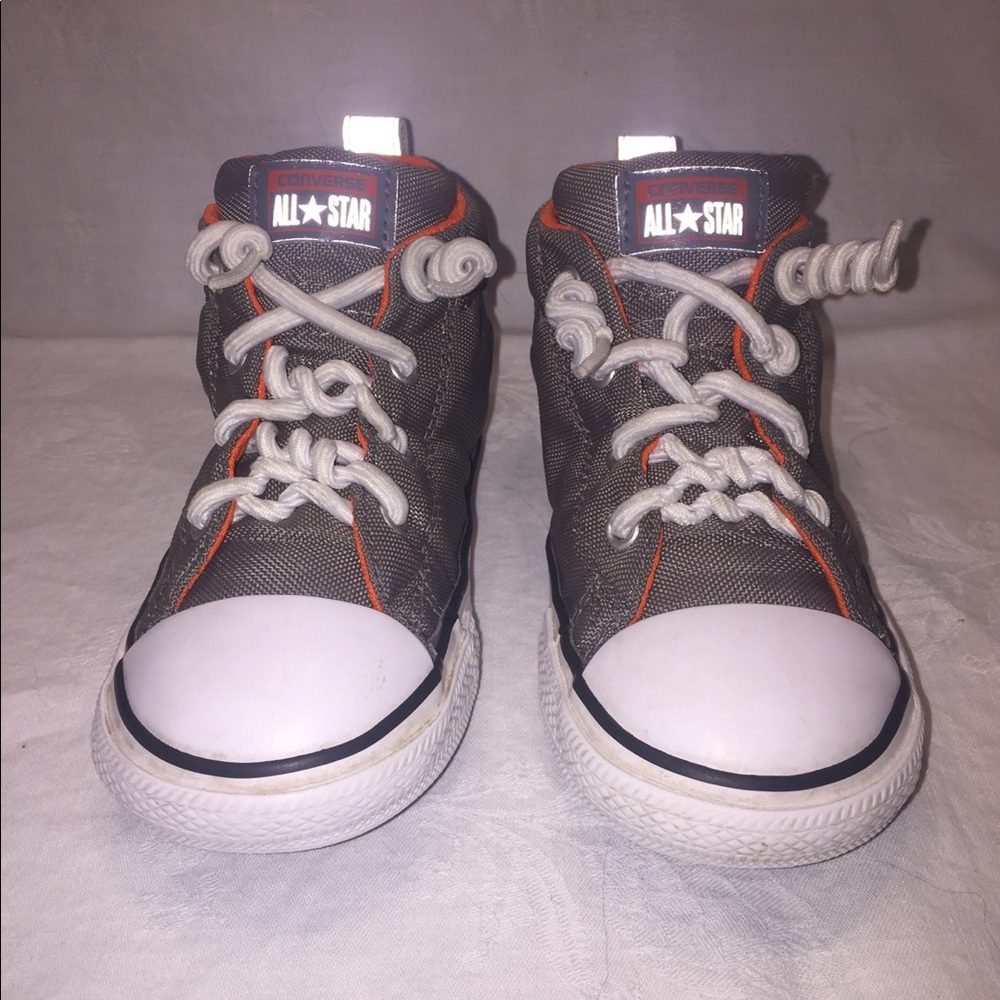 CONVERSE ALL ⭐️ GRAY MID-TOP TODDLER SNEAKE…